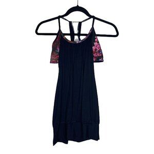 Lululemon Top Size 4 Stash It Tank Floral Multicolor Sleeveless Gym Athleisure